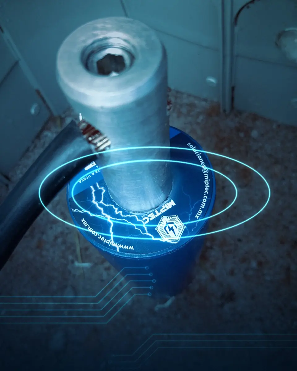 Electrodo magnetoactivo y red de tierra física