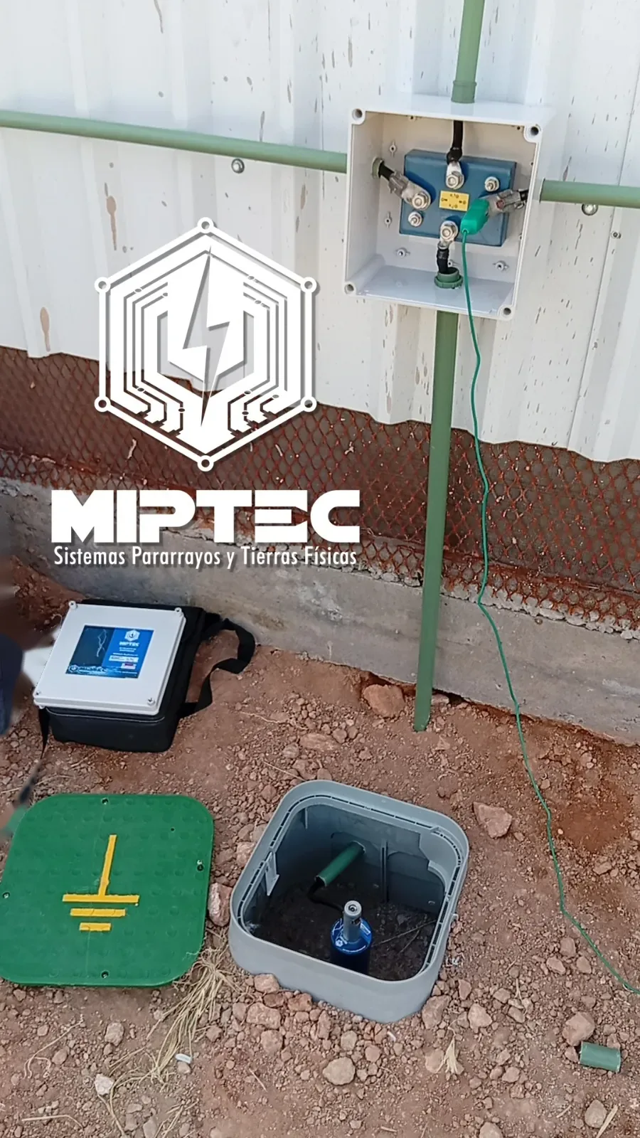 Verificación con telurómetro de un kit de tierra física recién instalado