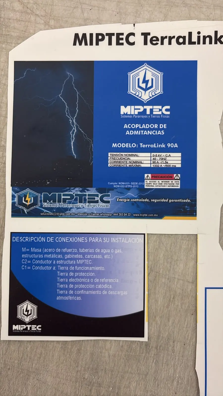 Acoplador sincronizador de admitancias MIPTEC TerraLink 90A